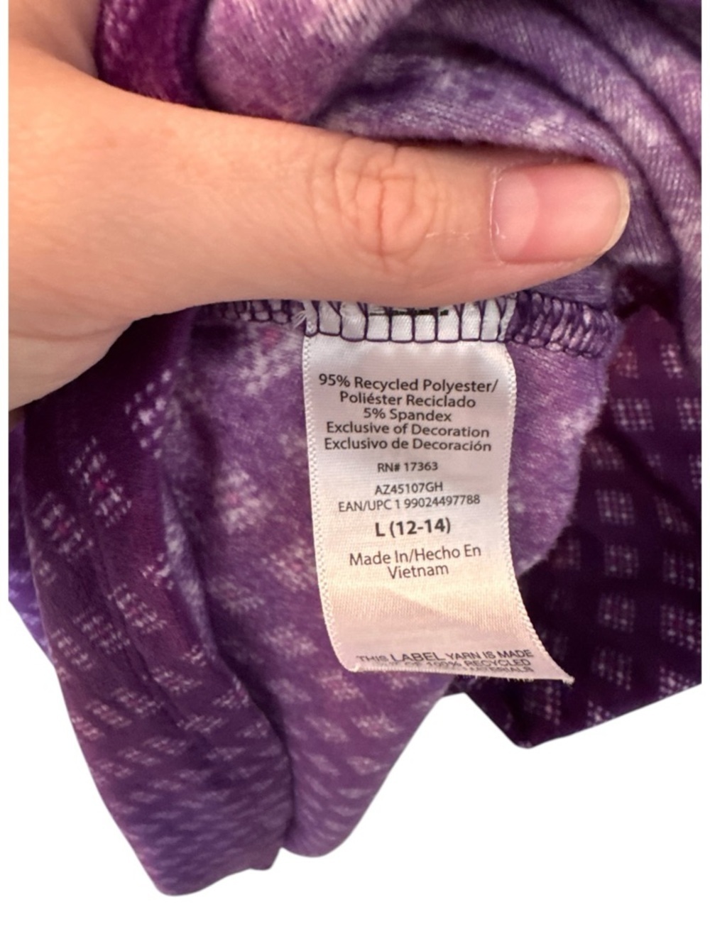 Aria Collection Night Gown Size Large Purple Soft Velour Cottage Grandma - Picture 8 of 8